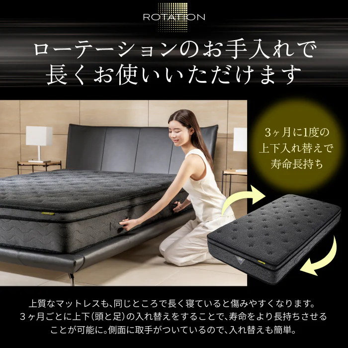 【一流ホテル仕様・究極の硬め寝心地】デュアルコイルマットレス プレミアムハード - Image 14