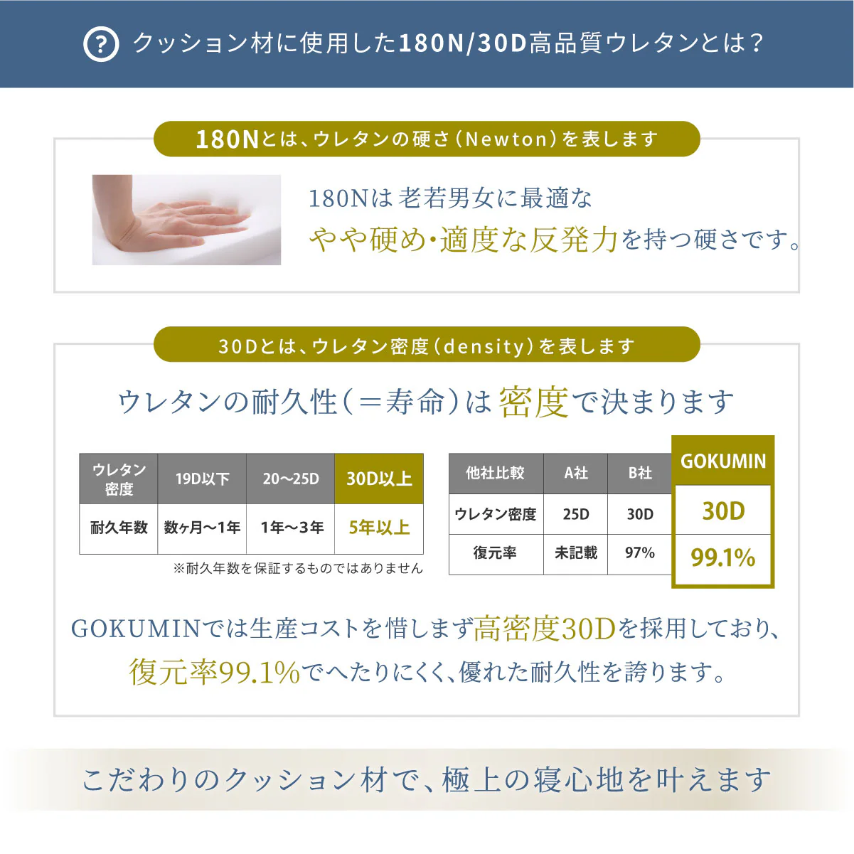 【高品質・高反発ウレタンを贅沢に使用 やや硬め】プレミアムボンネルコイルマットレス ～ストレート～ - Image 8