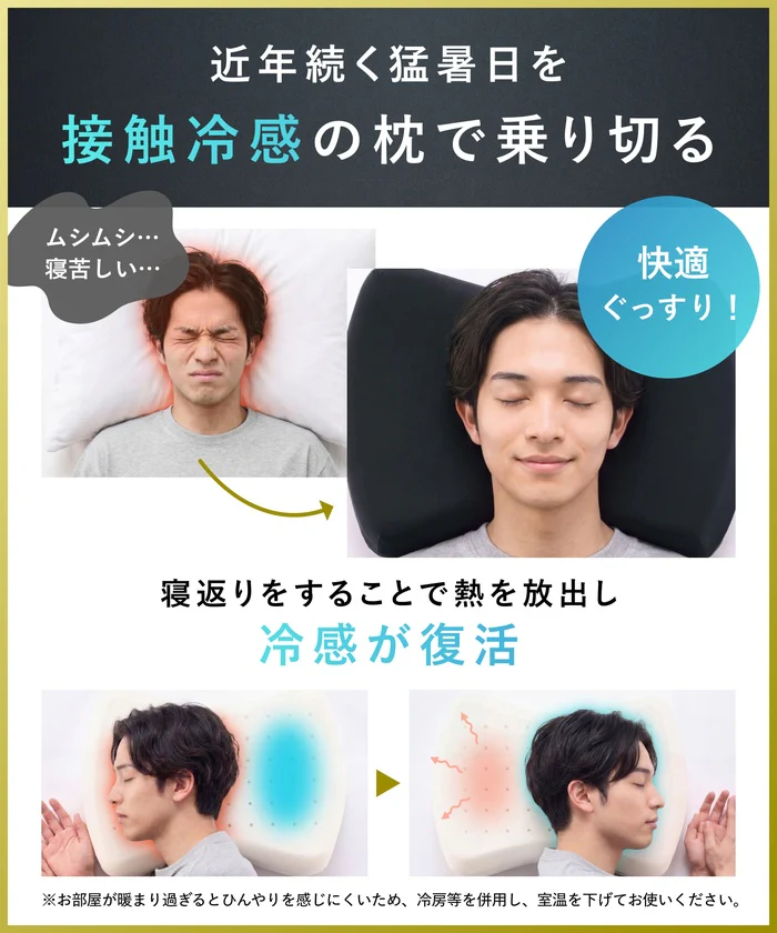 【低反発×冷感ジェルでひんやり快眠】クールフィットピロー - Image 5