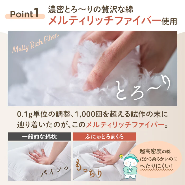 【極上のやわらかさで とろける寝心地】ふにゅとろまくら - Image 6