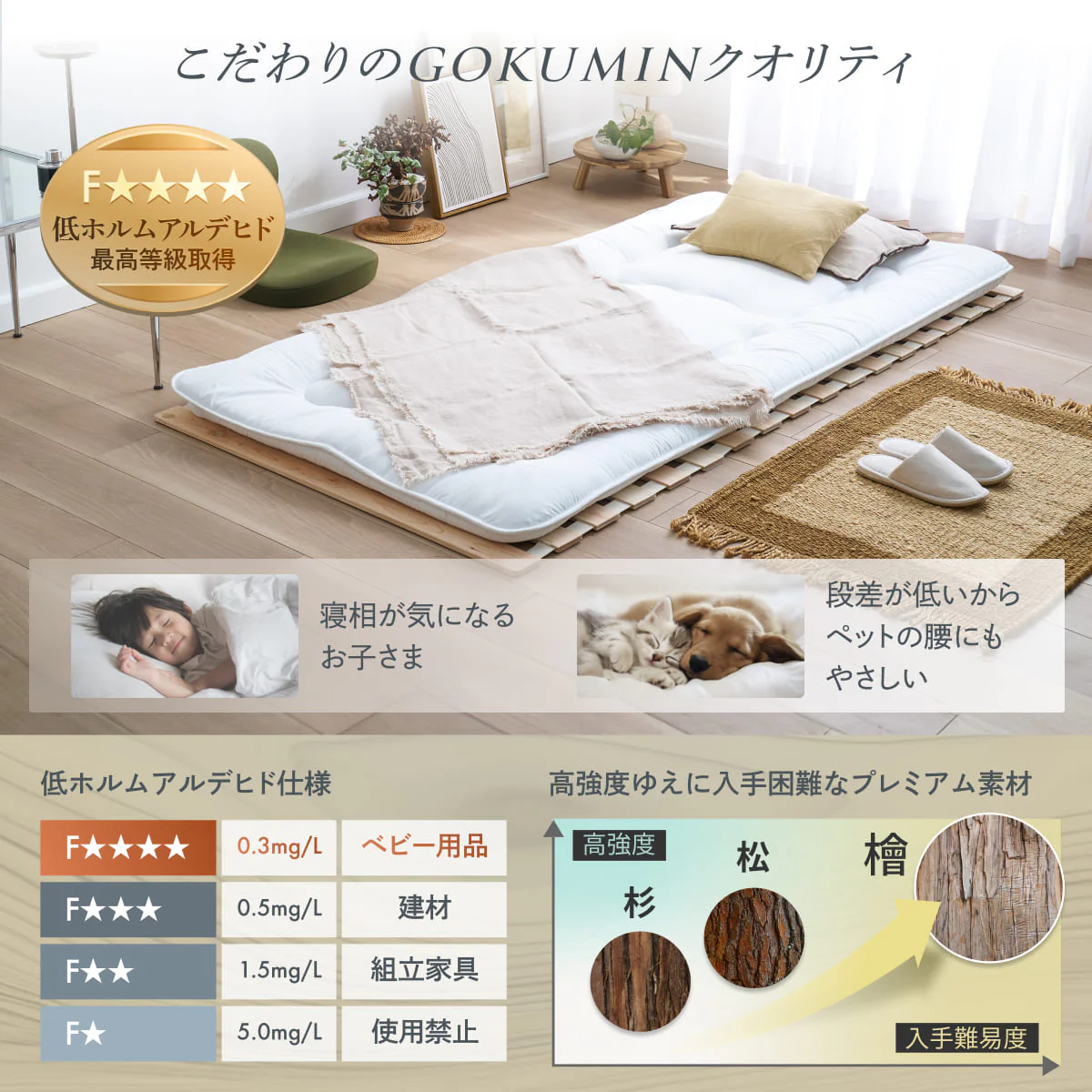 【天然国産ヒノキ香る高強度すのこ】ヒノキすのこマット - Image 7