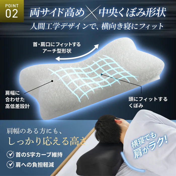 【横向き寝を考えた硬め・高め洗えるファイバーピロー】ハードファイバーピロー - Image 8