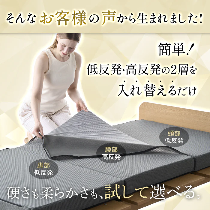 【低反発と高反発×2層で自分仕様の寝心地へ】プレミアムハイブリットマットレスNEO - Image 3
