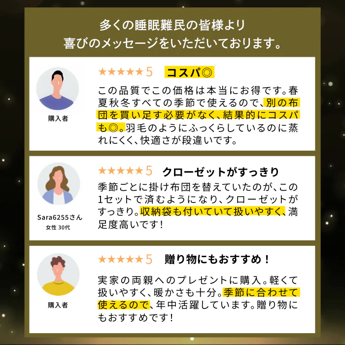 【いつでも快適な寝心地に調整できる】2枚合わせオールシーズンリバーシブル掛け布団 - Image 4