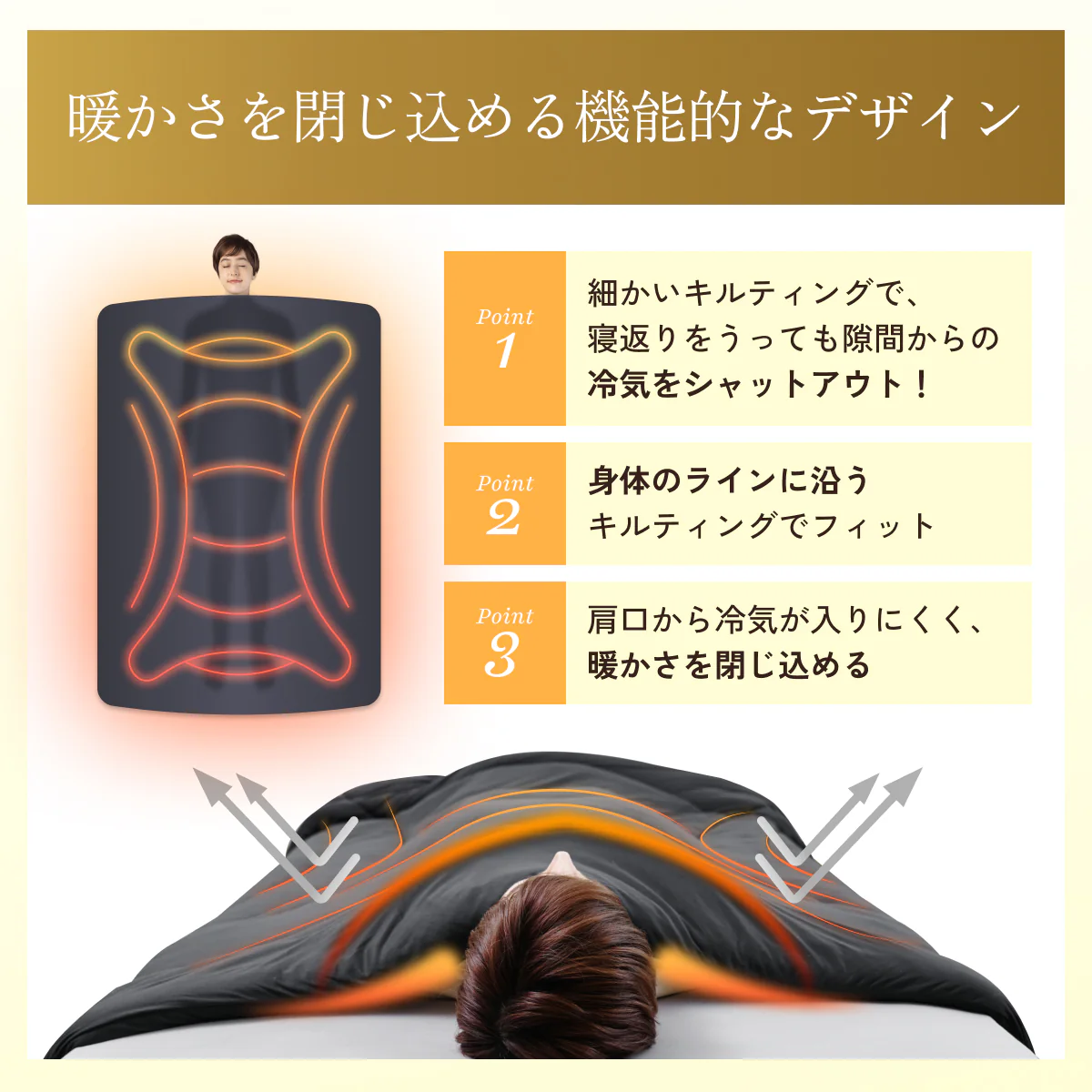 【もっちりしっとり まるでスフレな肌触り とろける寝心地】もちスフレ肌掛け布団 - Image 10