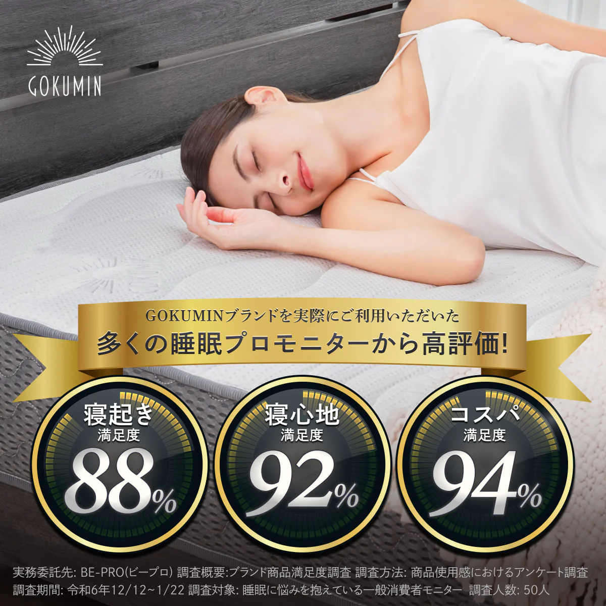 【超高密度34D 2層構造で選べる硬さ】プレミアムグランマットレス〜ストレート〜 - Image 5