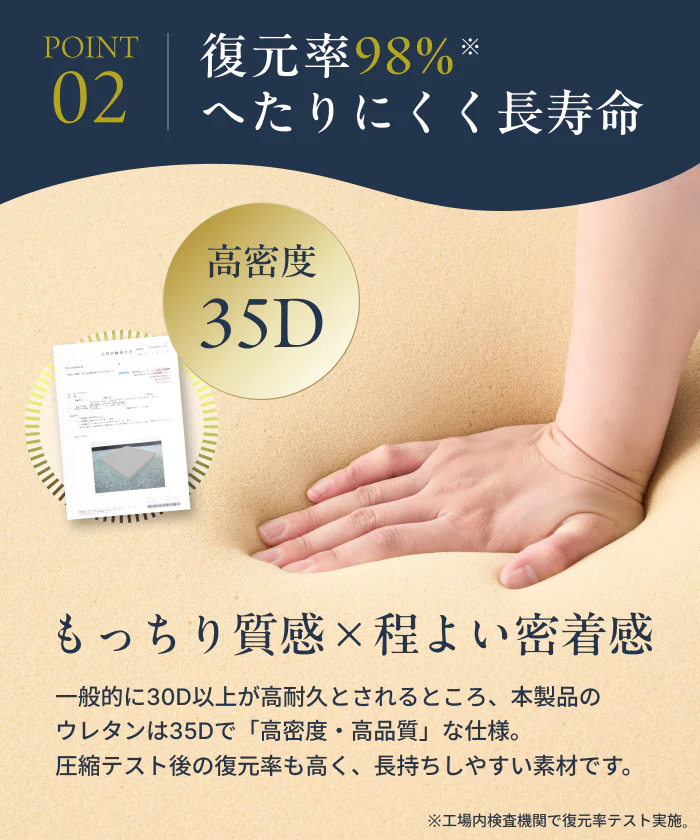 【2段階の傾斜でサポート×35D高密度】三角クッション - Image 10