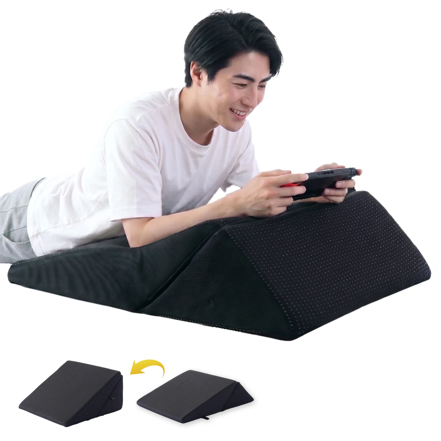 【2段階の傾斜でサポート×35D高密度】三角クッション - Image 15