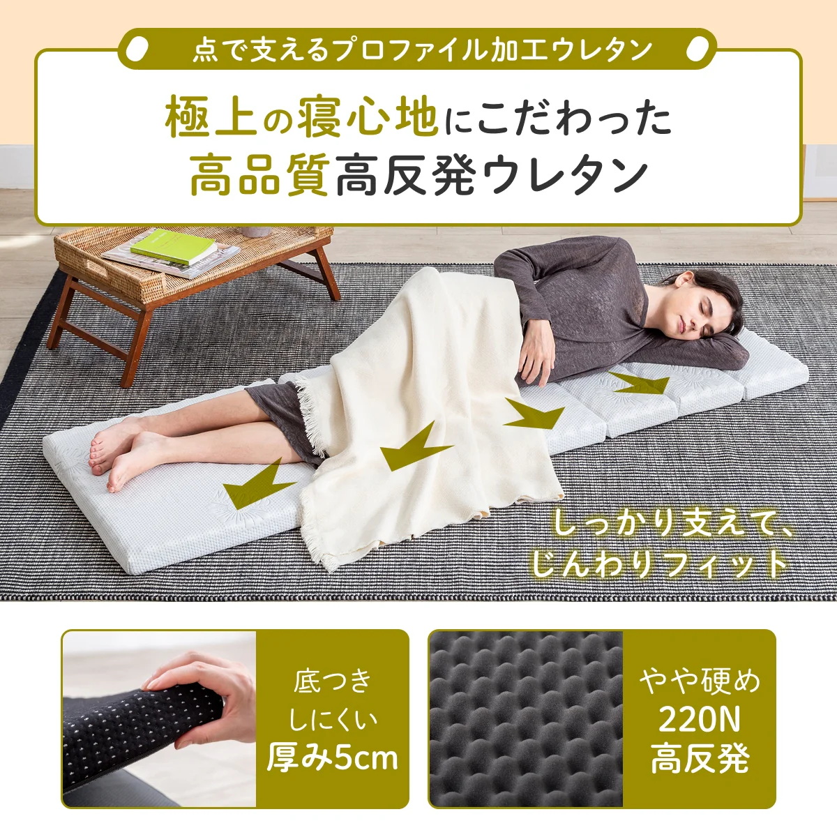 【1枚で何役もこなす変形自在】リラックスgoroneマット - Image 10