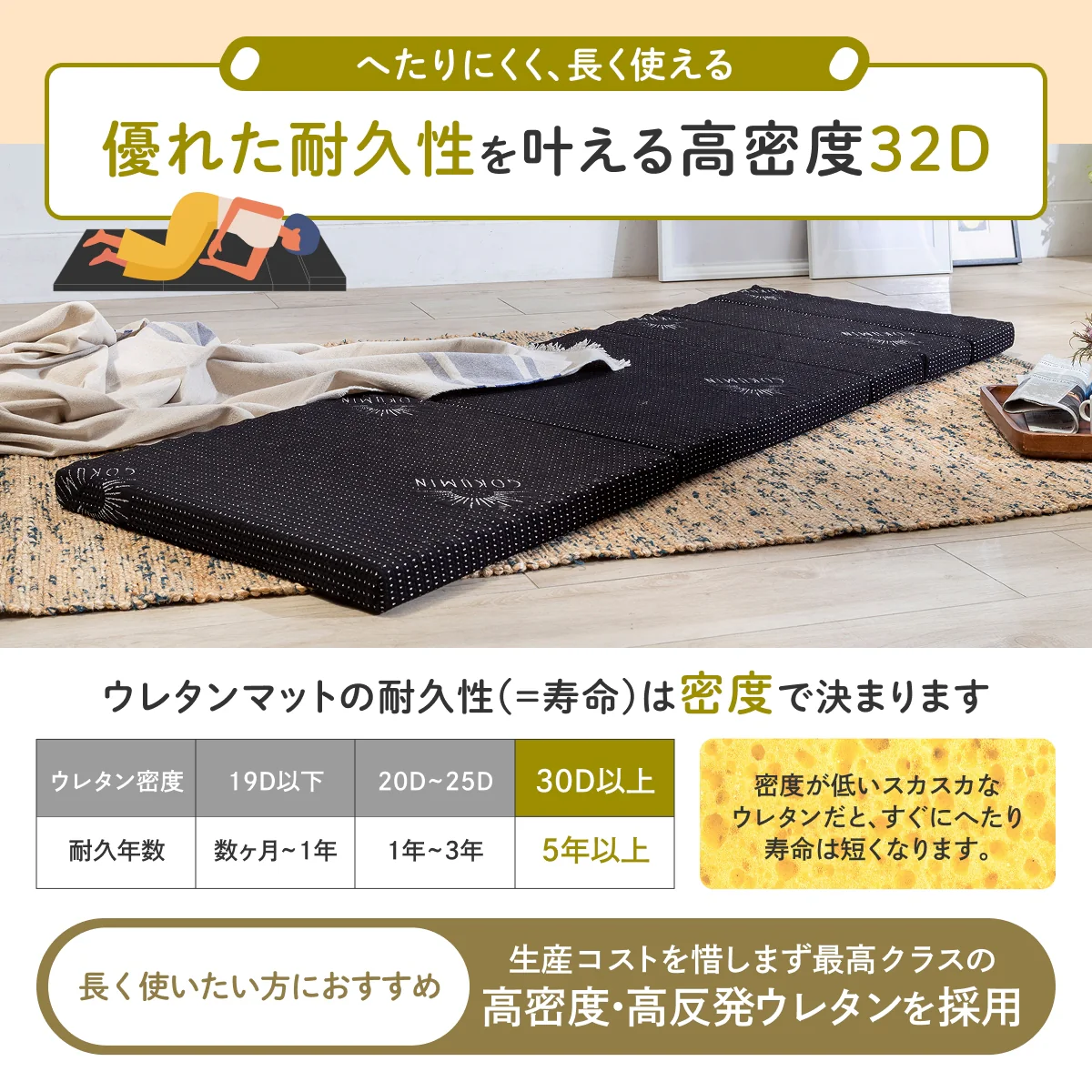 【1枚で何役もこなす変形自在】リラックスgoroneマット - Image 11