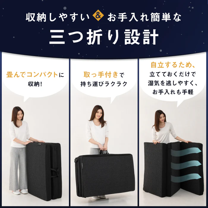 【肩・腰に特殊立体3層構造】3レイヤーゾーニングマットレス(３層×腰部強化) - Image 17