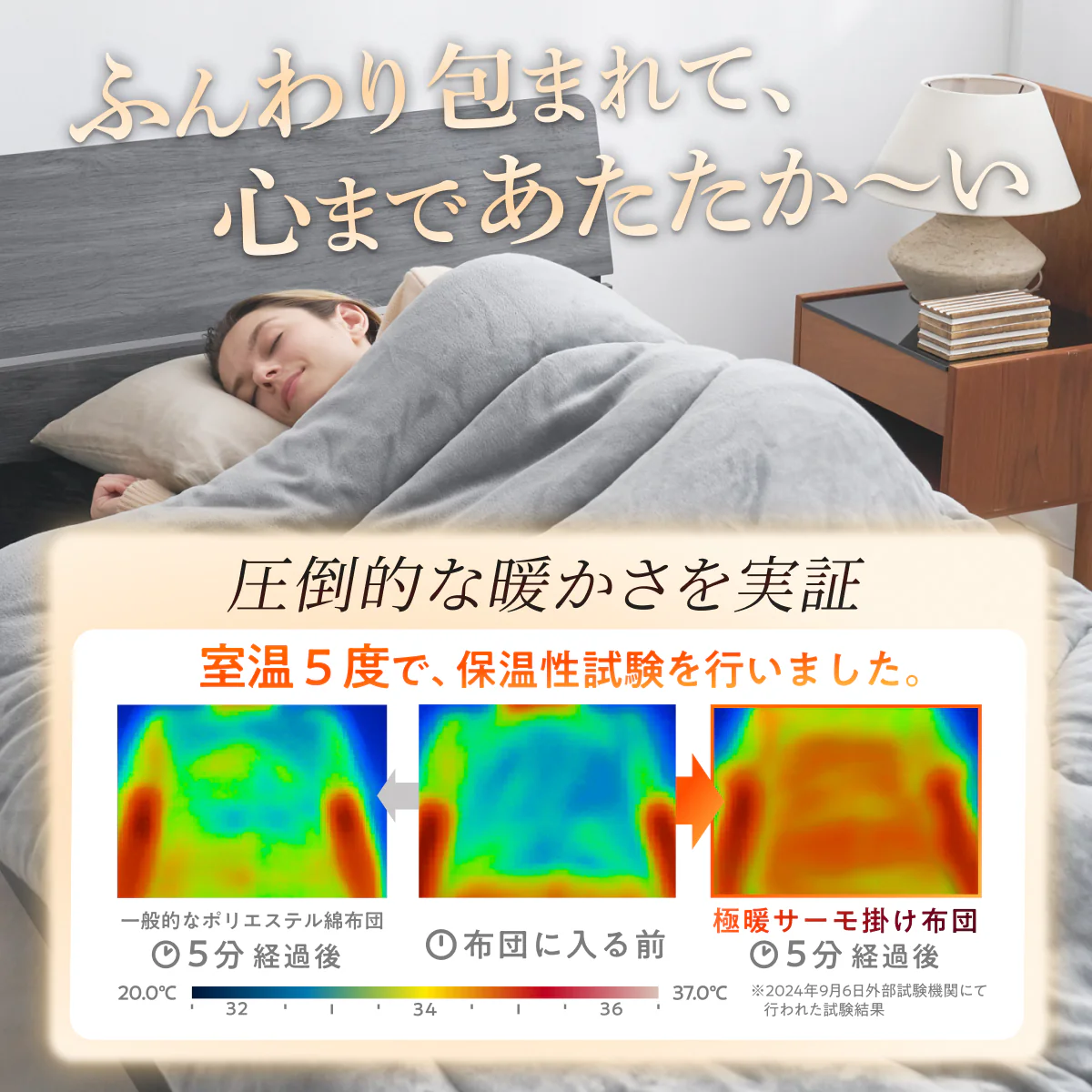 【シルクのような滑らか、快適な暖かさに包み込む】極暖サーモ掛け布団 - Image 8