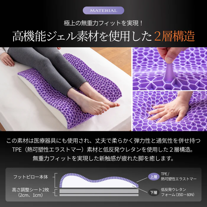 【整体師監修 むくみのお悩みに 新感覚無重力】フットピロー - Image 6