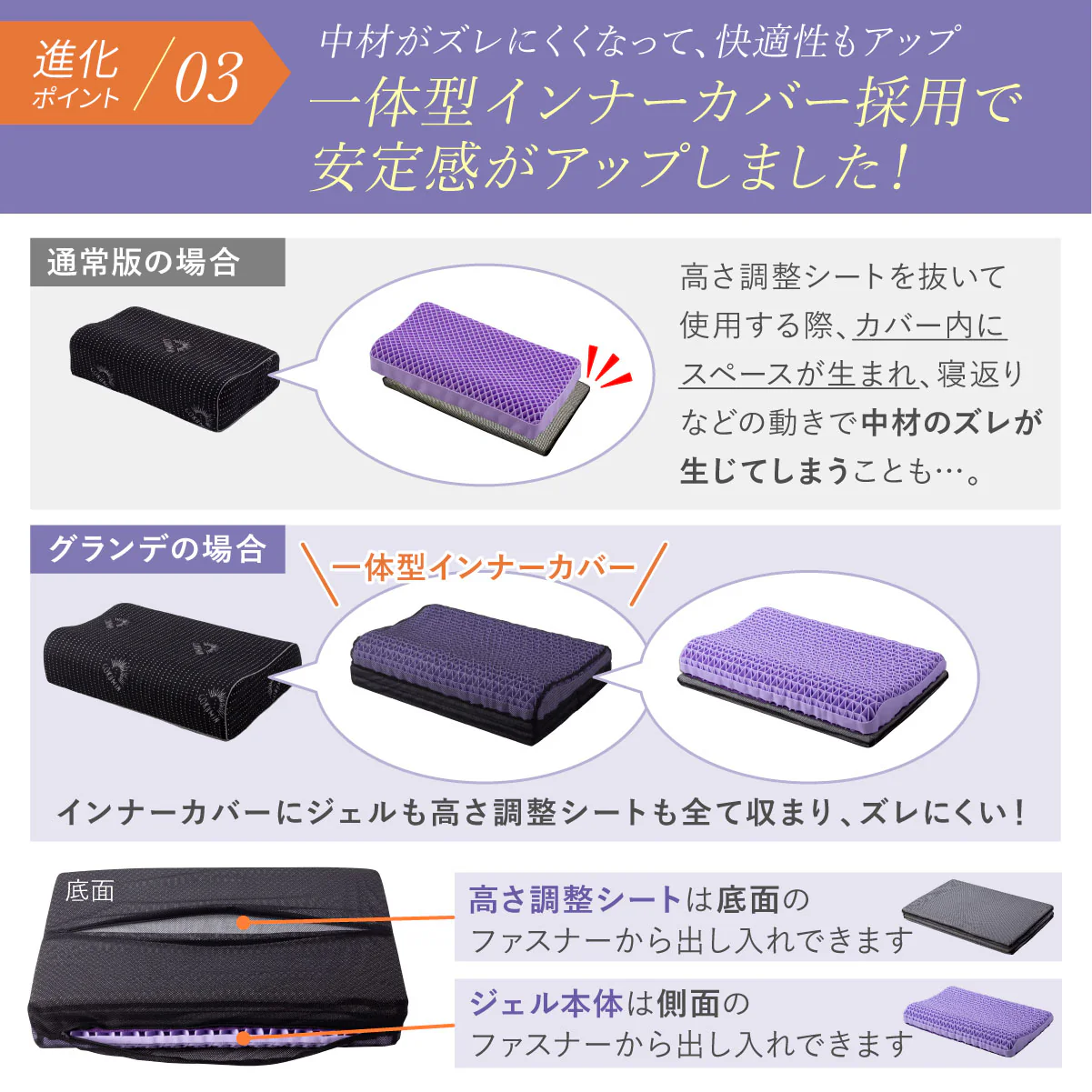 【大人気商品が「大判サイズ」で新登場！】Takumi 無重力ジェルピロー グランデ - Image 14