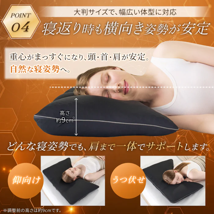【肩まで支えて首肩にフィットする】メディゼロピローフルサポート - Image 12