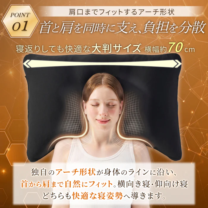 【肩まで支えて首肩にフィットする】メディゼロピローフルサポート - Image 7