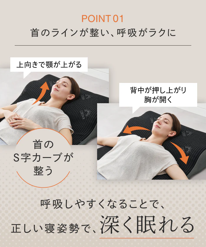 【上半身まで支え、自然な傾斜設計で呼吸しやすく】ゾーニング肩枕 - Image 7
