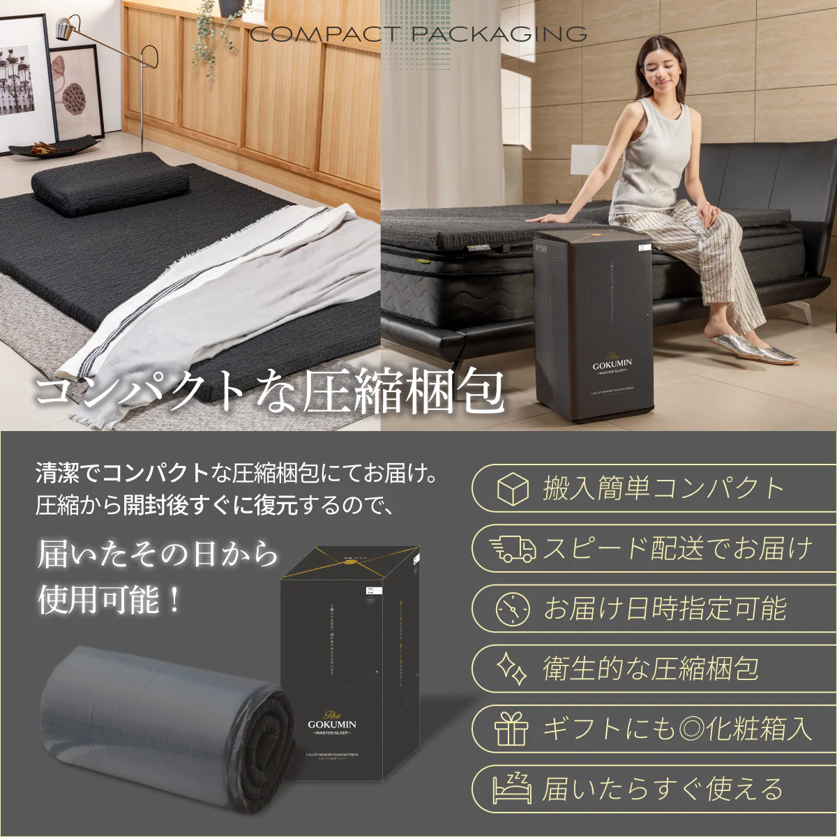 【高反発＆高密度35D＆5ゾーン】Wワイドウェーブマットレス 高反発タイプ - Image 27