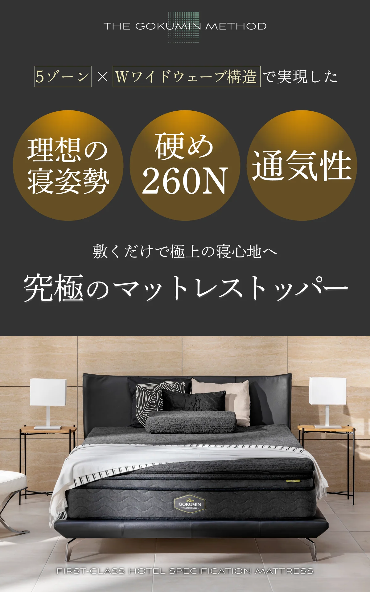 【高反発＆高密度35D＆5ゾーン】Wワイドウェーブマットレス 高反発タイプ - Image 8