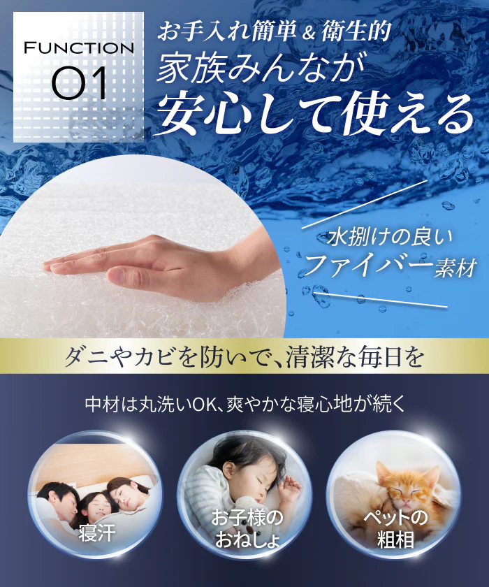 【腰を休ませる高反発5cm】リライブファイバーマットレストッパー - Image 10