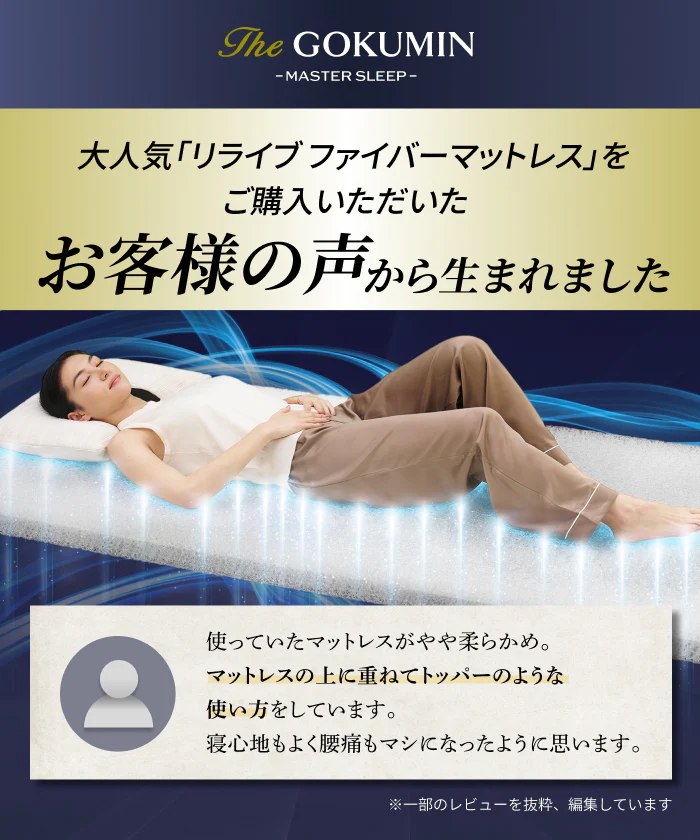 【腰を休ませる高反発5cm】リライブファイバーマットレストッパー - Image 2