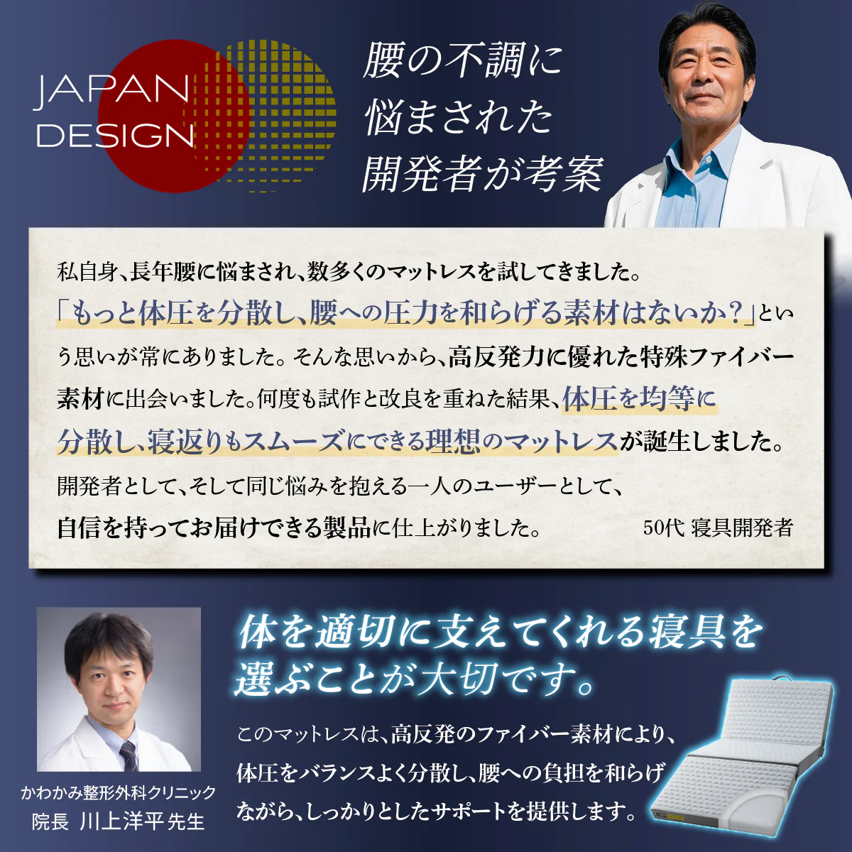 【慢性的な腰のダルさが、寝るだけでスッキリ。】リライブファイバーマットレス - Image 11